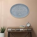 Luxen Home Luxen Home Metal Grey Medallion Wall Decor WHA806